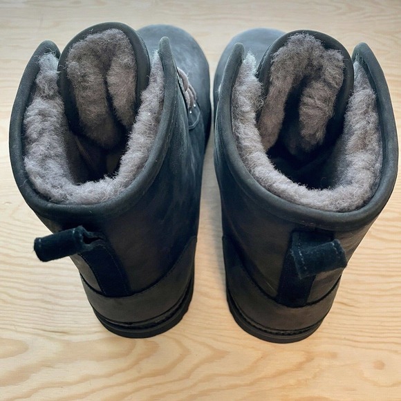 UGG Harkley Waterproof Black Boots Men\'s Sz 14 Shoes Suede Casual Wool 1017238 main image 5